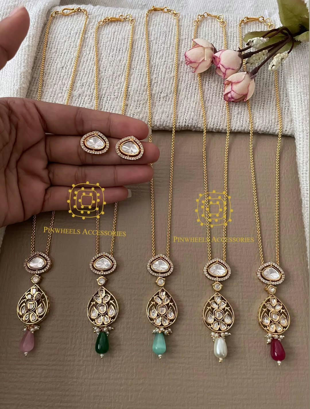 POLKI PENDANT SET