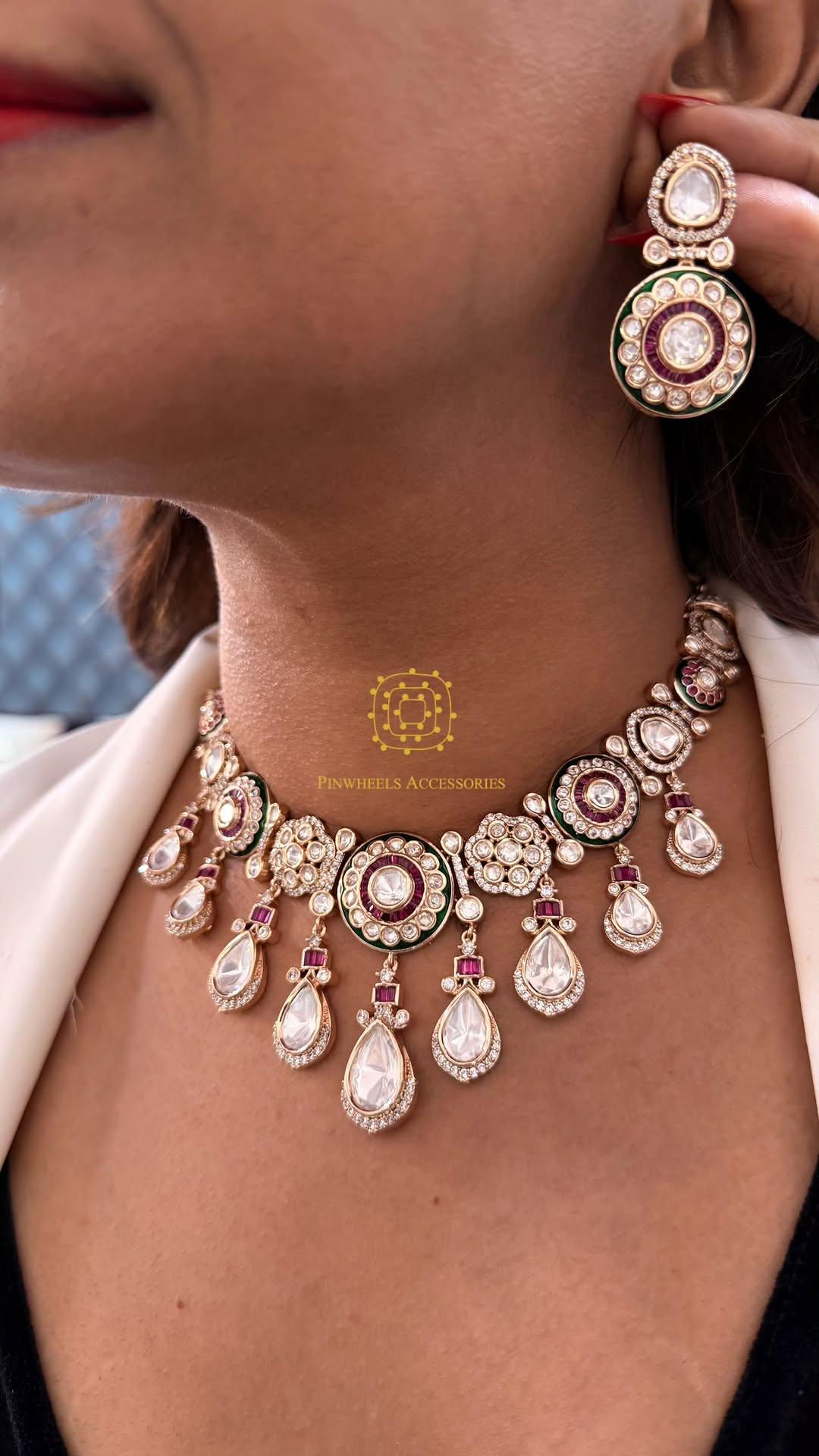 EPOXY SETTING POLKI NECKLACE 