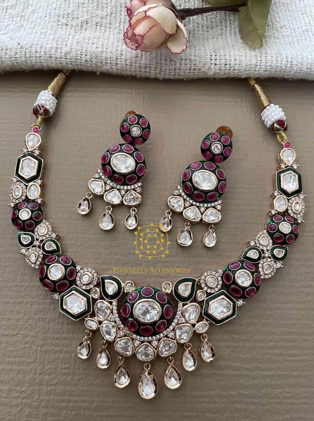 EPOXY SETTING POLKI NECKLACE 