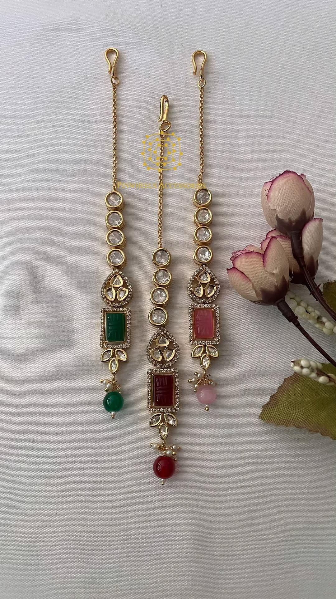 HANDCRAFTED STONE SIMPLE MAANG TIKKA 