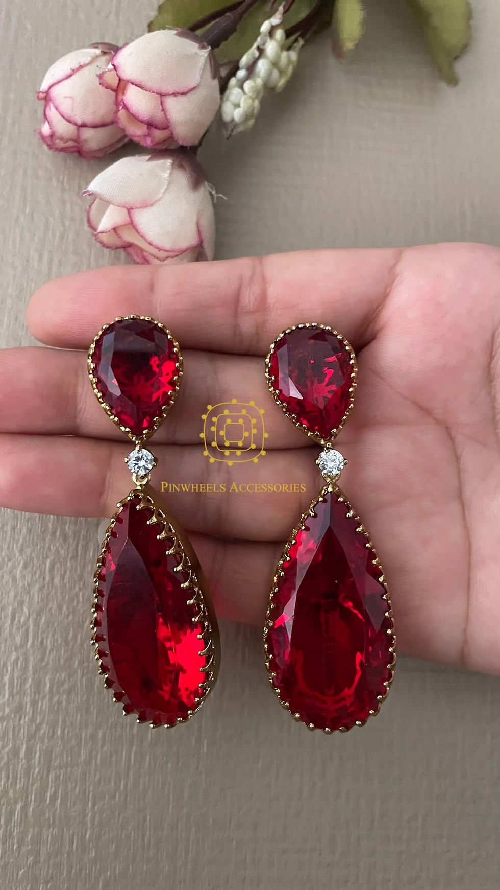 Thumbnail: DOUBLET STONE EARRINGS 