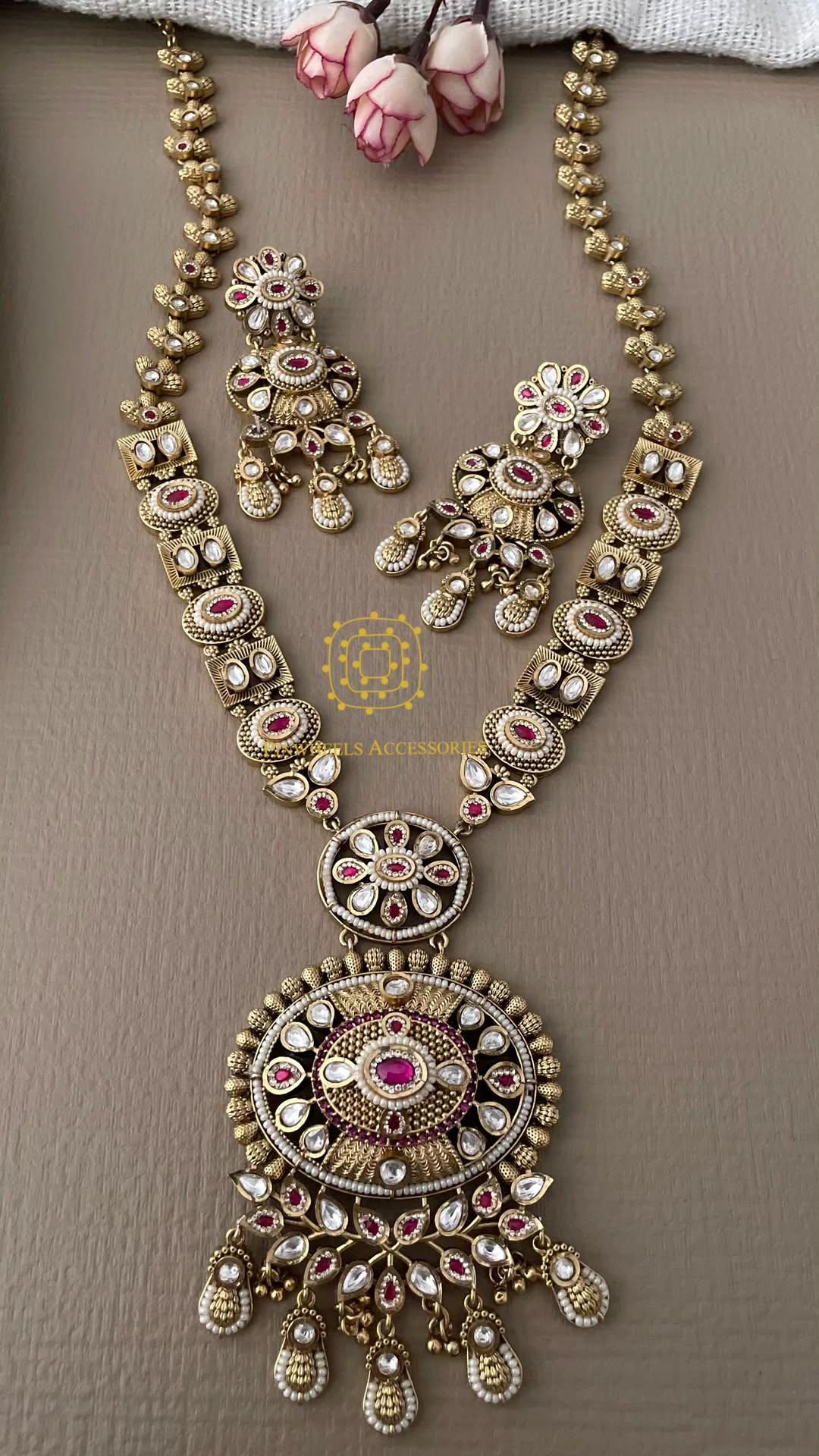 LONG ANTIQUE POLISH TRADITIONAL NECKLACE 