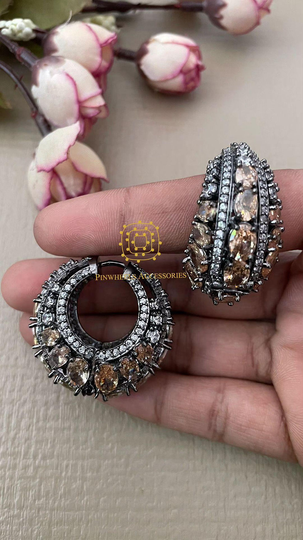 Thumbnail: VICTORIAN CZ HOOPS 
