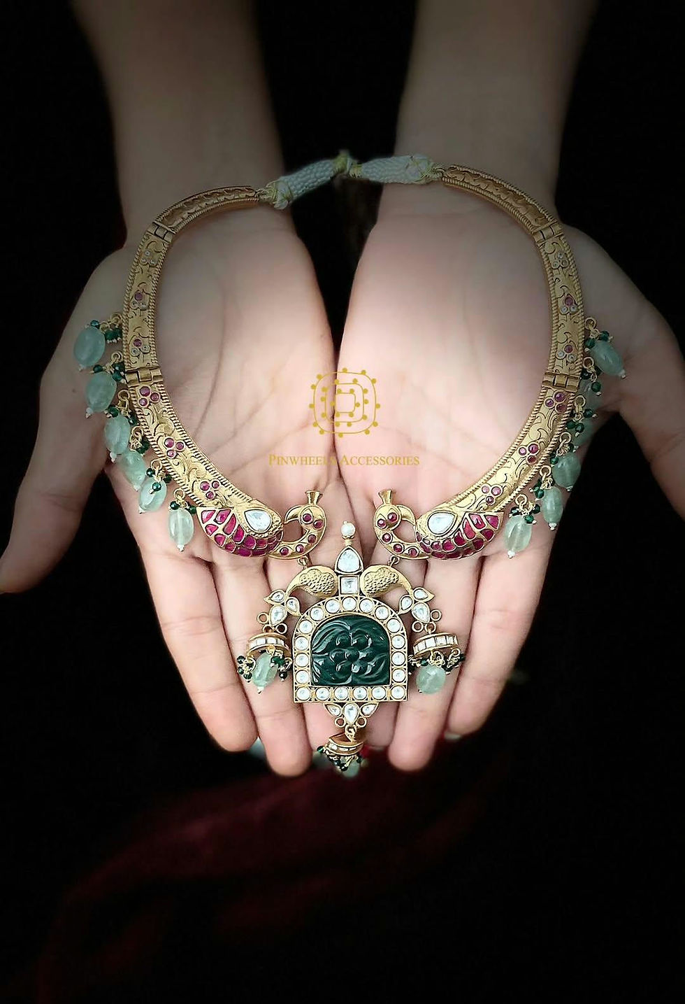 Thumbnail: HANDCRAFTED STONE PEACOCK HASLI  