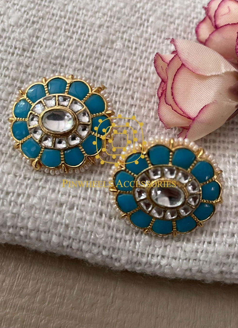 Thumbnail: COLOURED STONE STUDS 