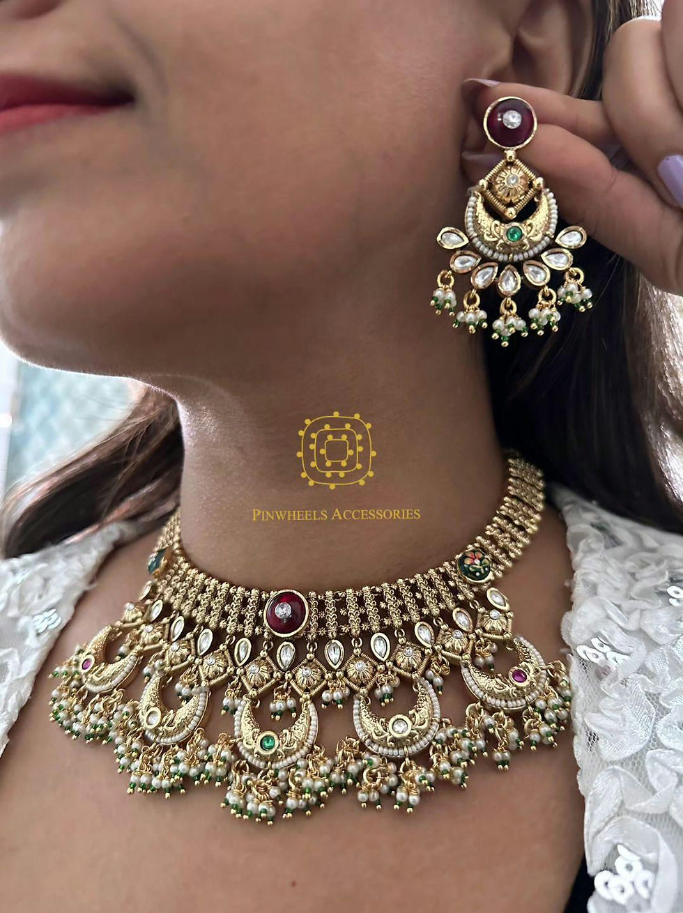 Thumbnail: HANDCRAFTED TRADITIONAL JAALI NECKLACE 