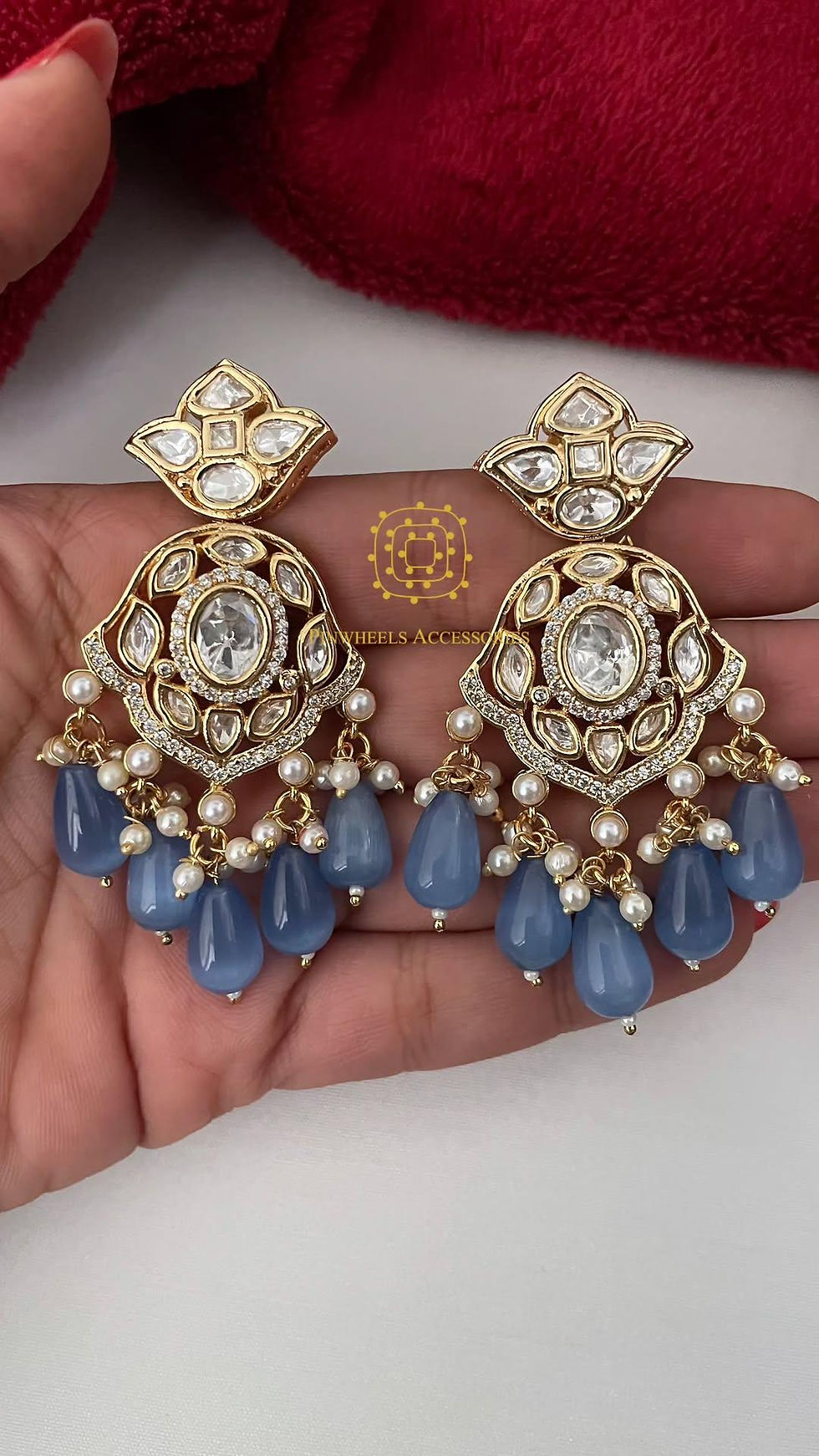 Thumbnail: POLKI CHANDBALI EARRINGS