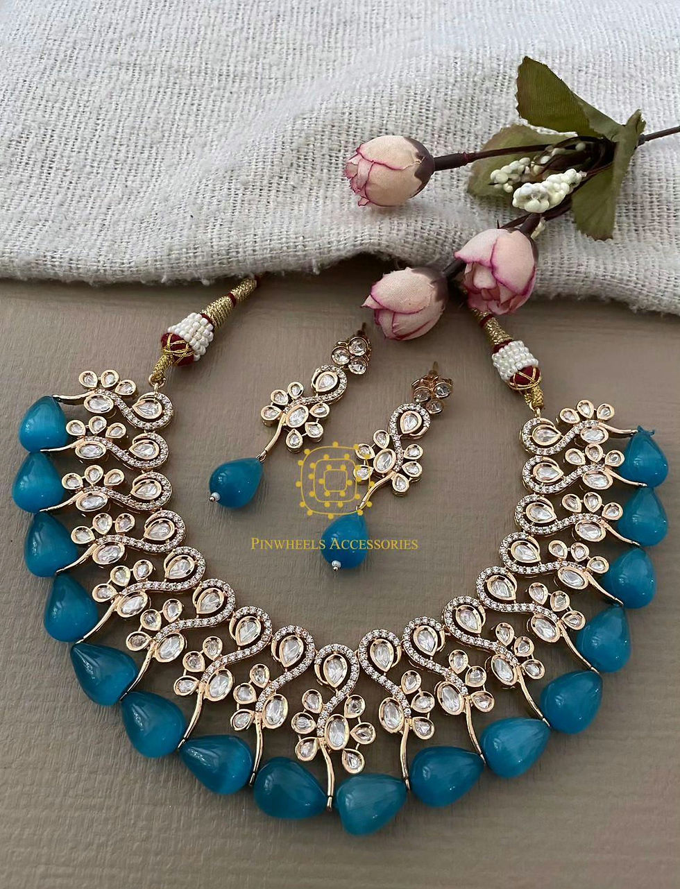Thumbnail: KUNDAN LOLLIPOP PEARL NECKLACE 