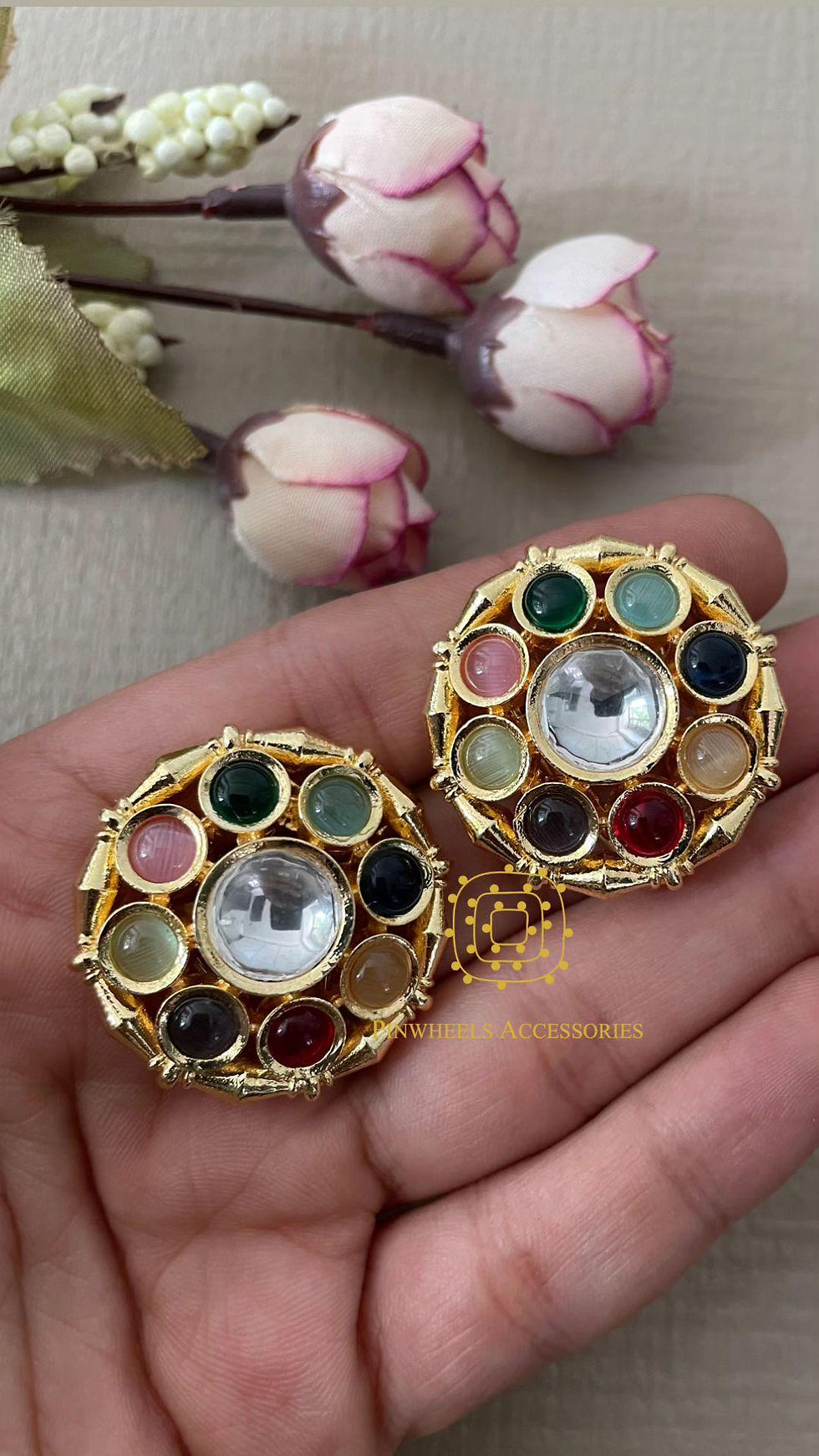 Thumbnail: KUNDAN STUDS 