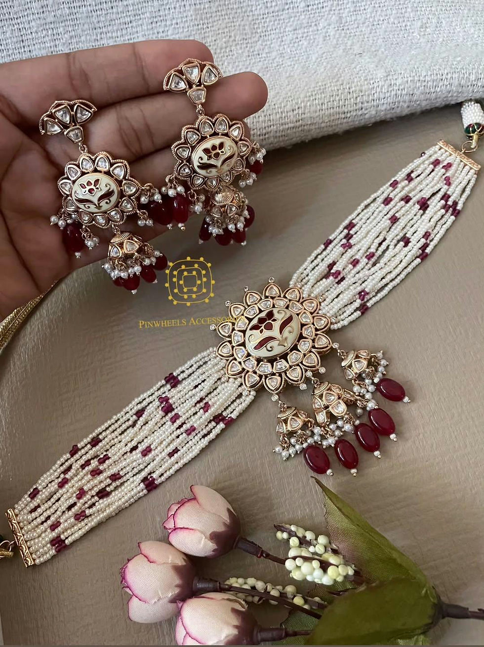 Thumbnail: MEENAKARI BEADED CHOKER 