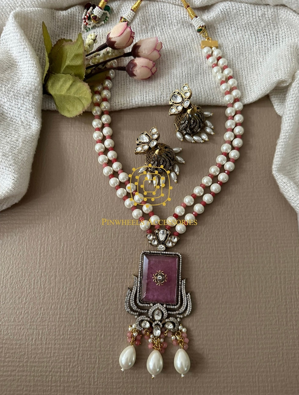 Thumbnail: COLOURED STONE LONG MALA