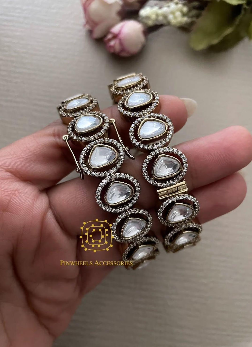 Thumbnail: POLKI BANGLES PAIR 