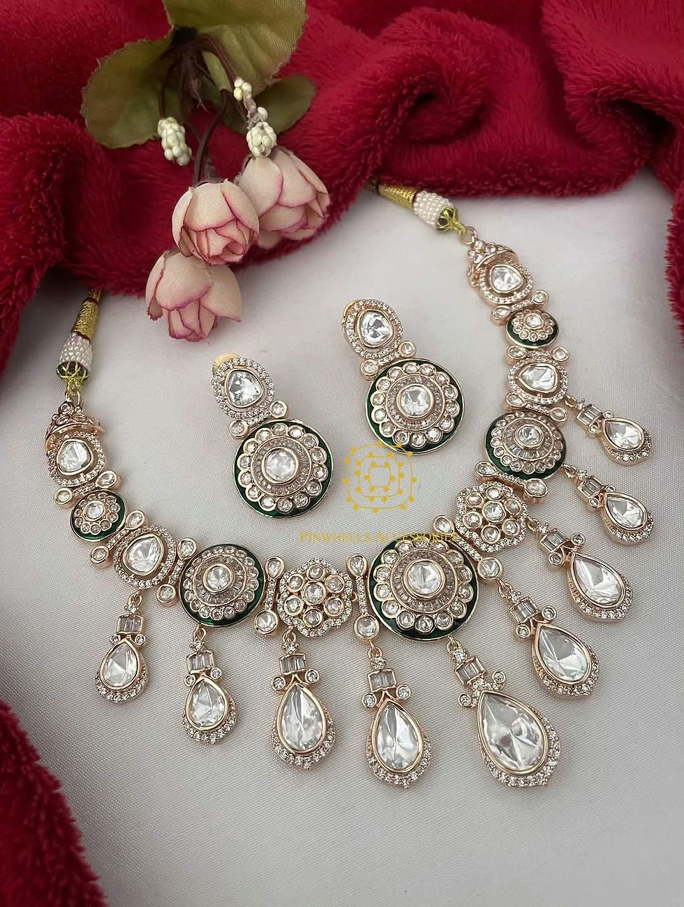 Thumbnail: EPOXY SETTING POLKI NECKLACE 