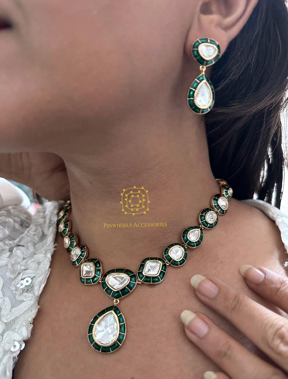 Thumbnail: MEENAKARI POLKI NECKLACE 