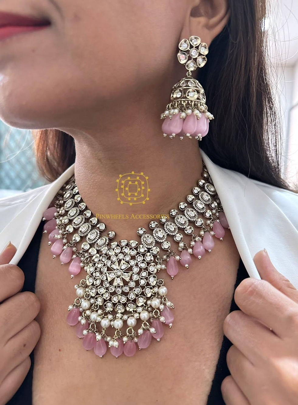Thumbnail: VICTORIAN POLISH KUNDAN NECKLACE 