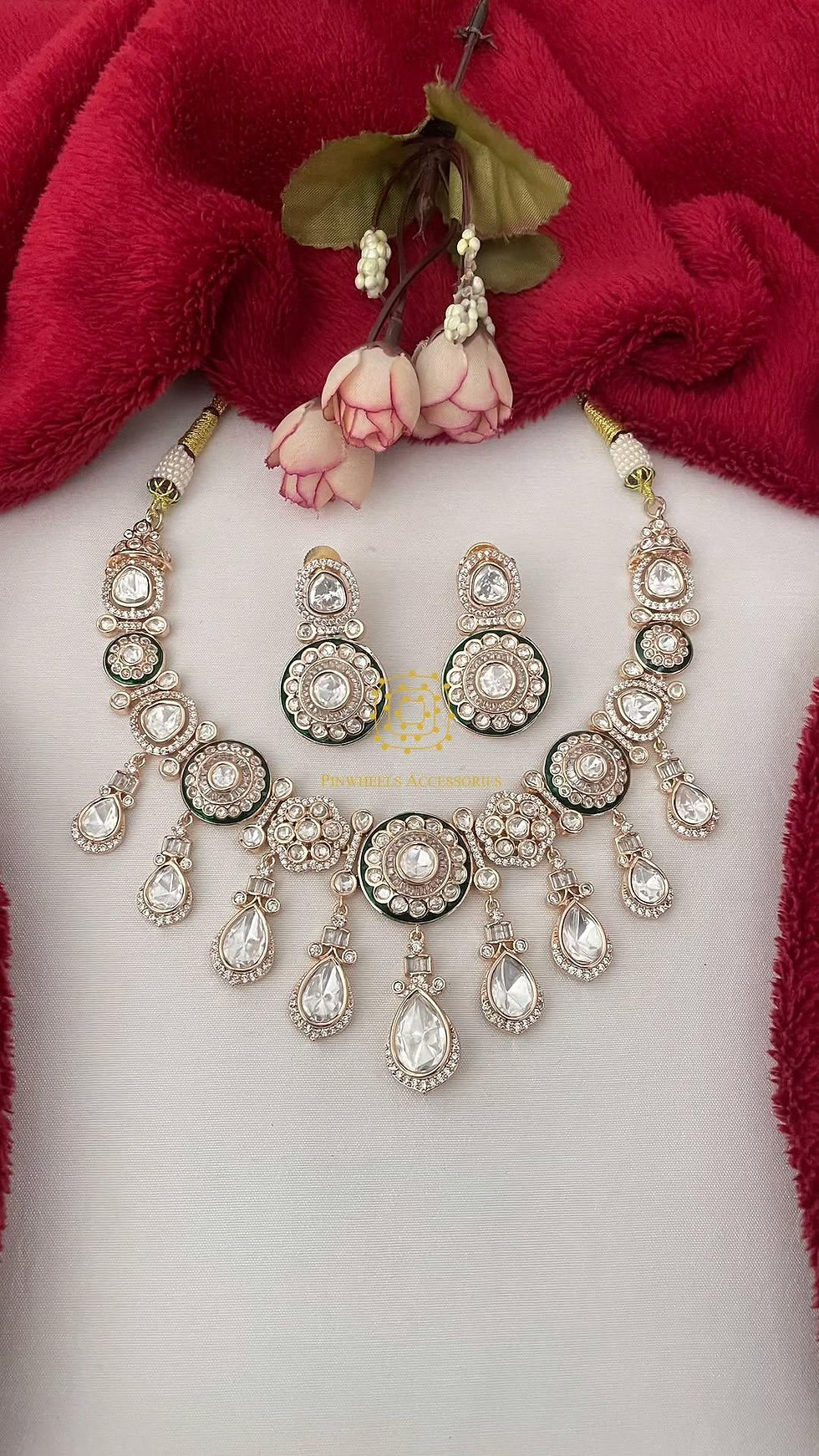 Thumbnail: EPOXY SETTING POLKI NECKLACE 