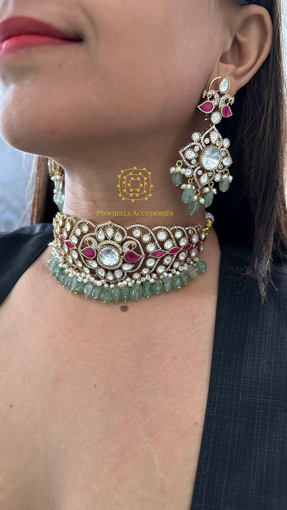 Thumbnail: PARINA MOISSANITE & POLKI CHOKER 