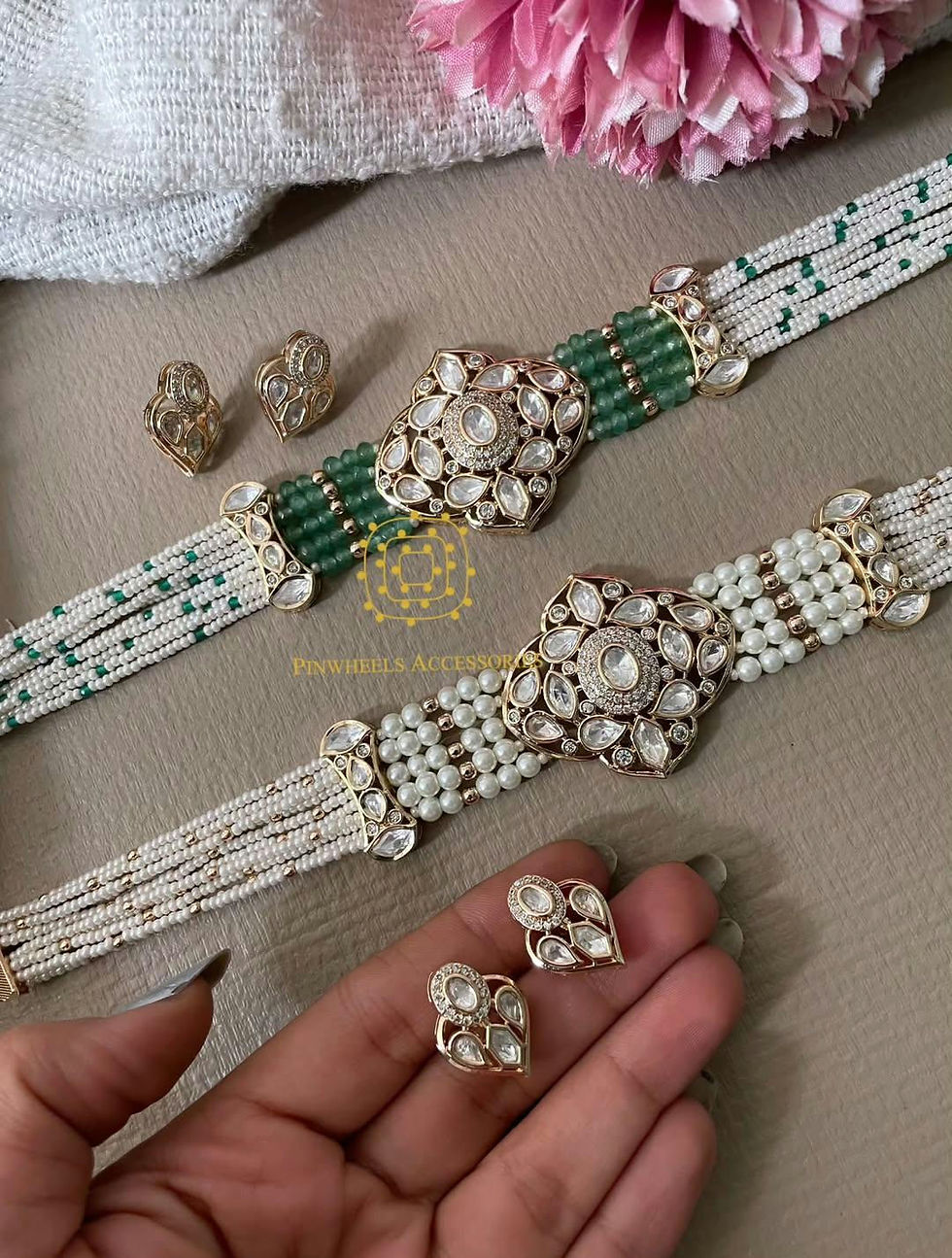 Thumbnail: POLKI BEADED CHOKER 