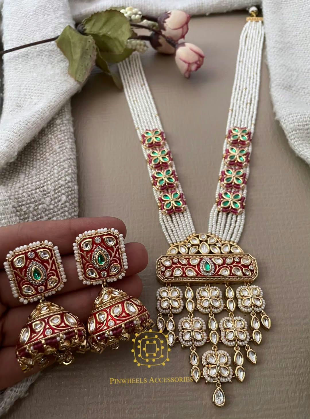 KUNDAN BEADED MEENAKARI NECKLACE