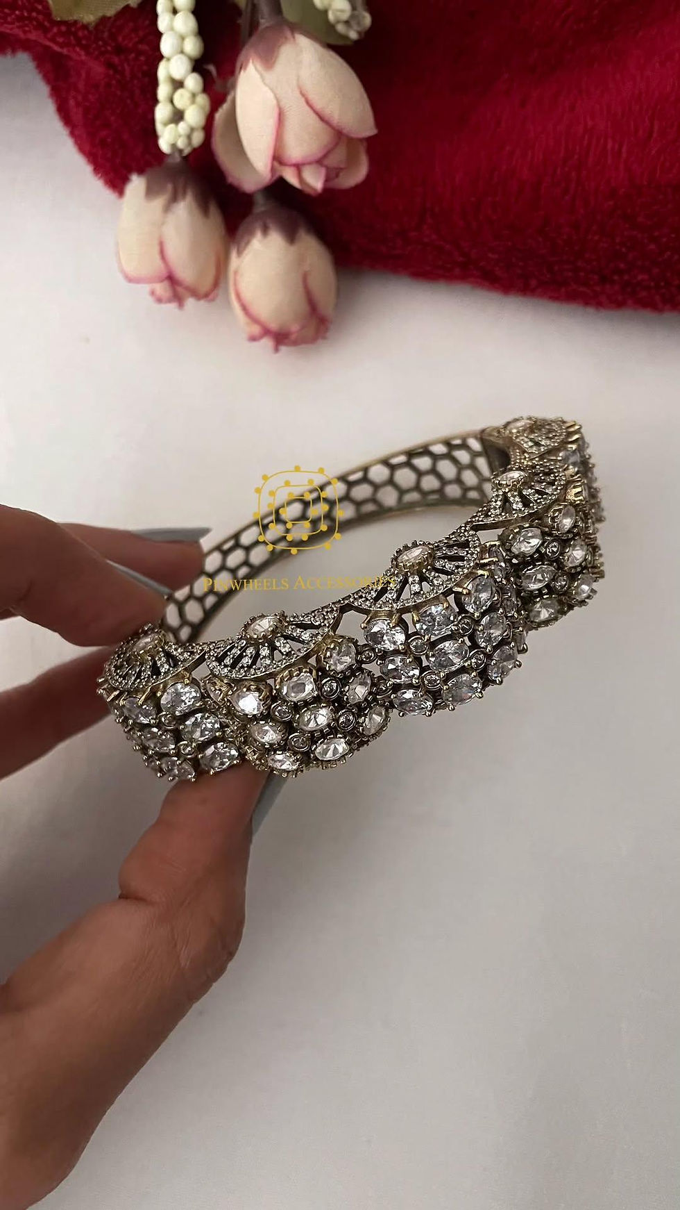 Thumbnail: DIAMONDY COLOURED STONE VICTORIAN BRACELET EACH