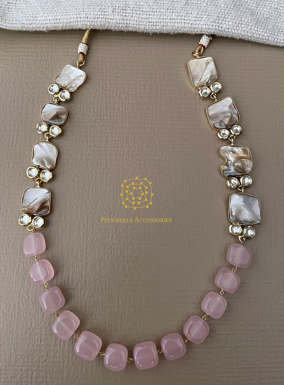 Thumbnail: MOTHER OF PEARL & SEMI PRECIOUS STONE NECKLACE 