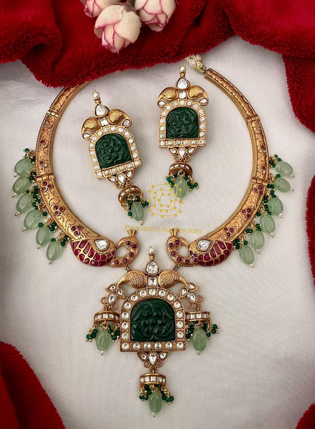 HANDCRAFTED STONE PEACOCK HASLI  