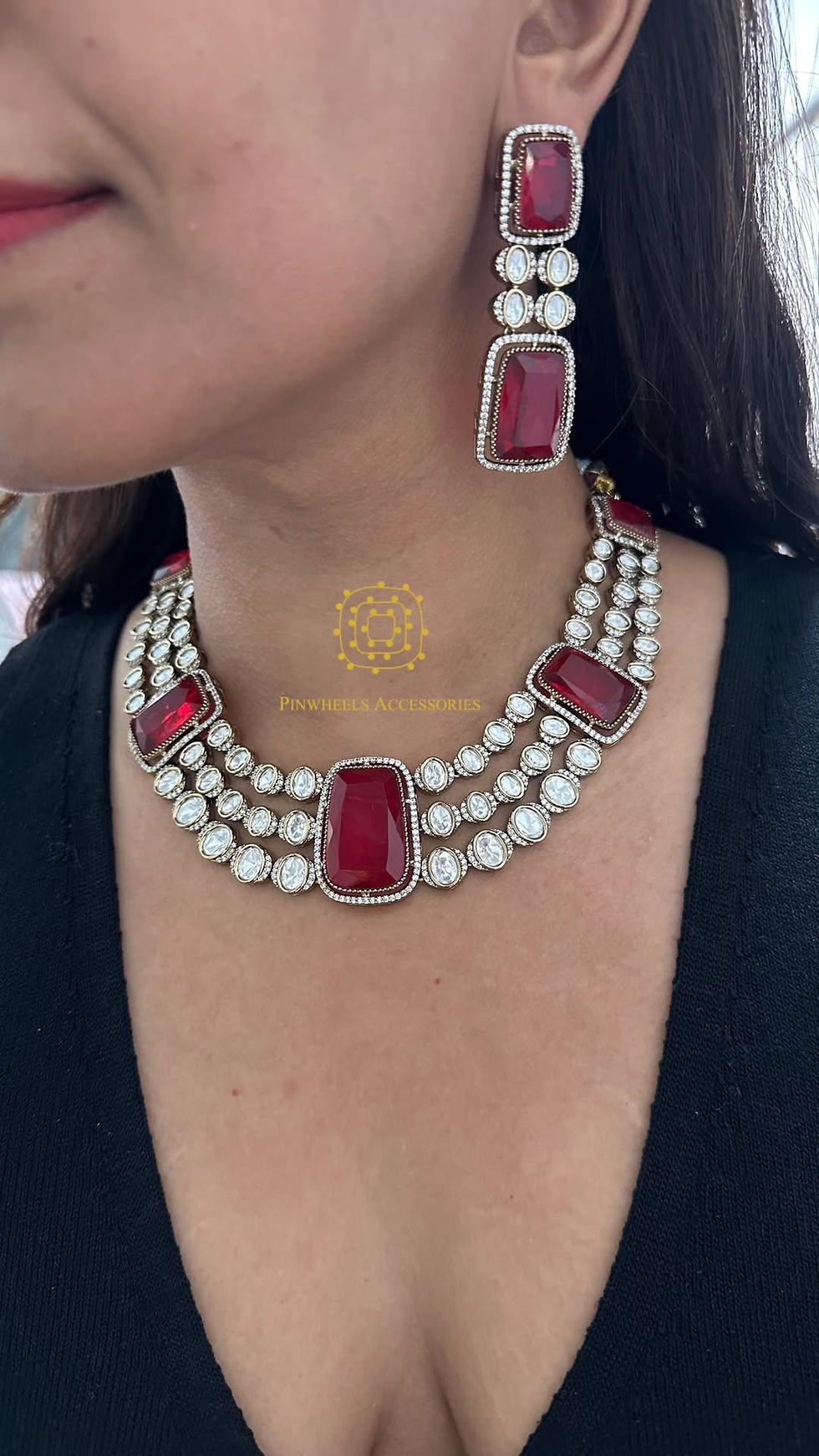 Thumbnail: DOUBLET STONE VICTORIAN NECKLACE