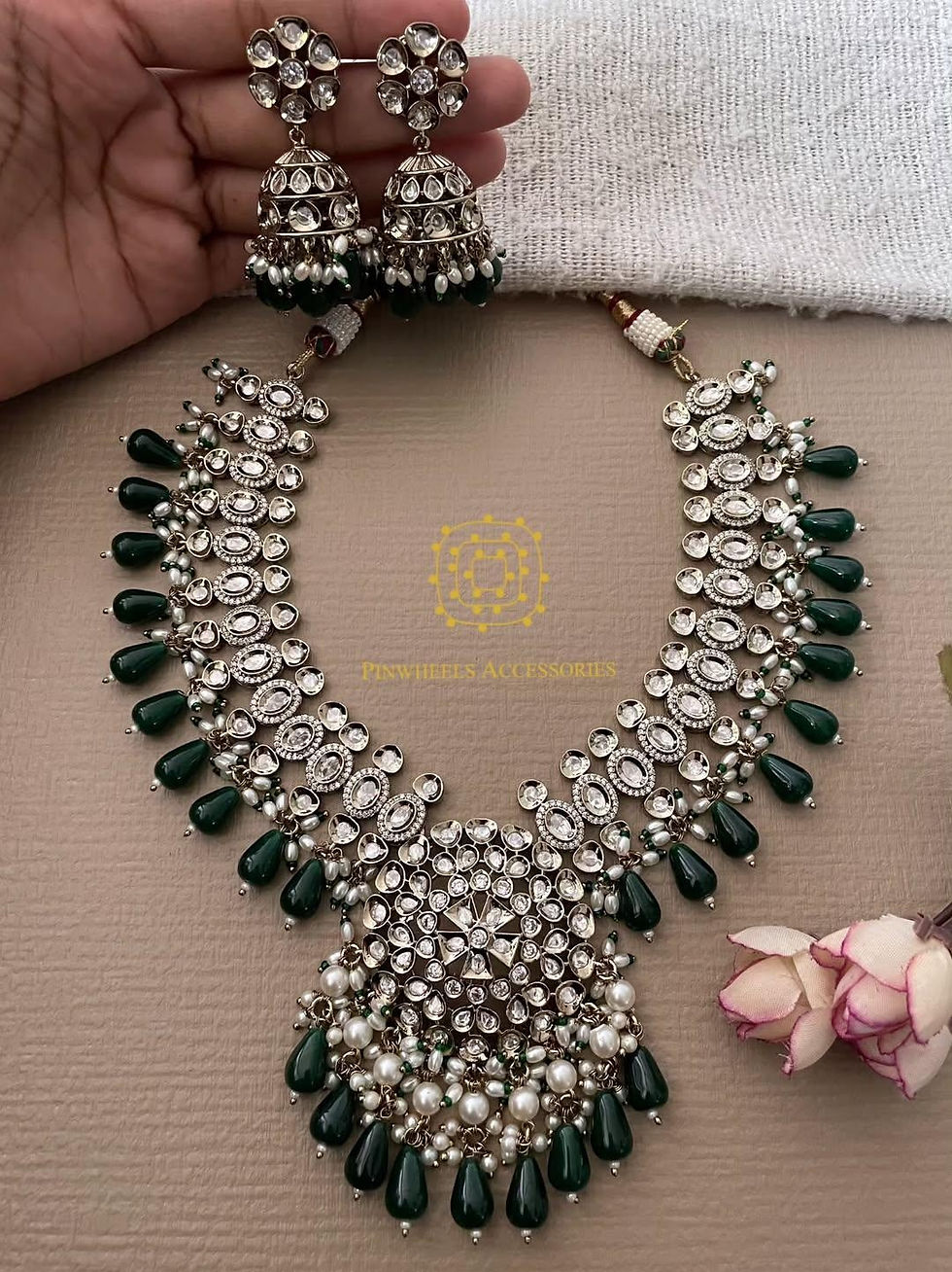 Thumbnail: VICTORIAN POLISH KUNDAN NECKLACE 