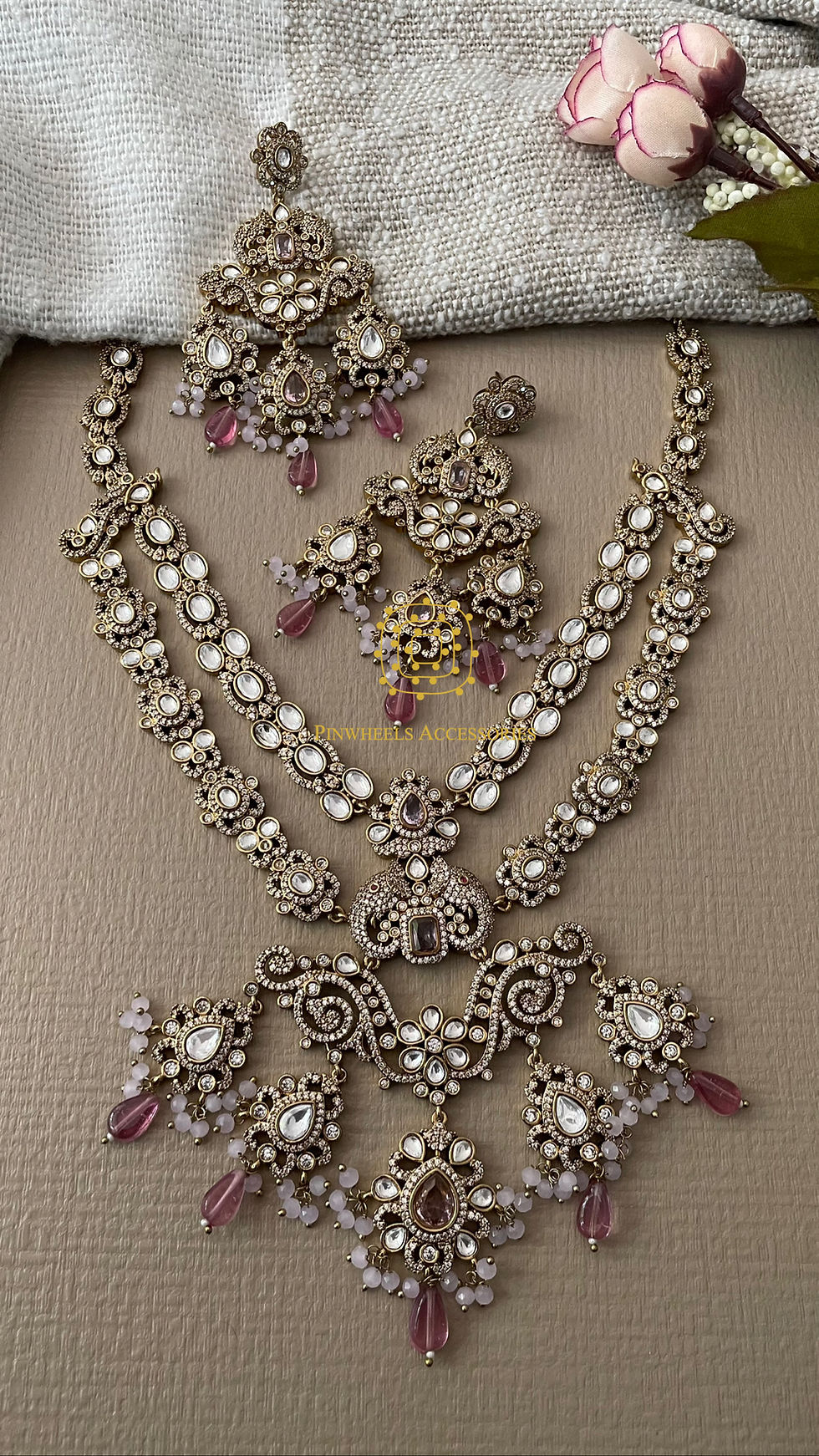 Thumbnail: VICTORIAN POLISH DOUBLE LINE NECKLACE