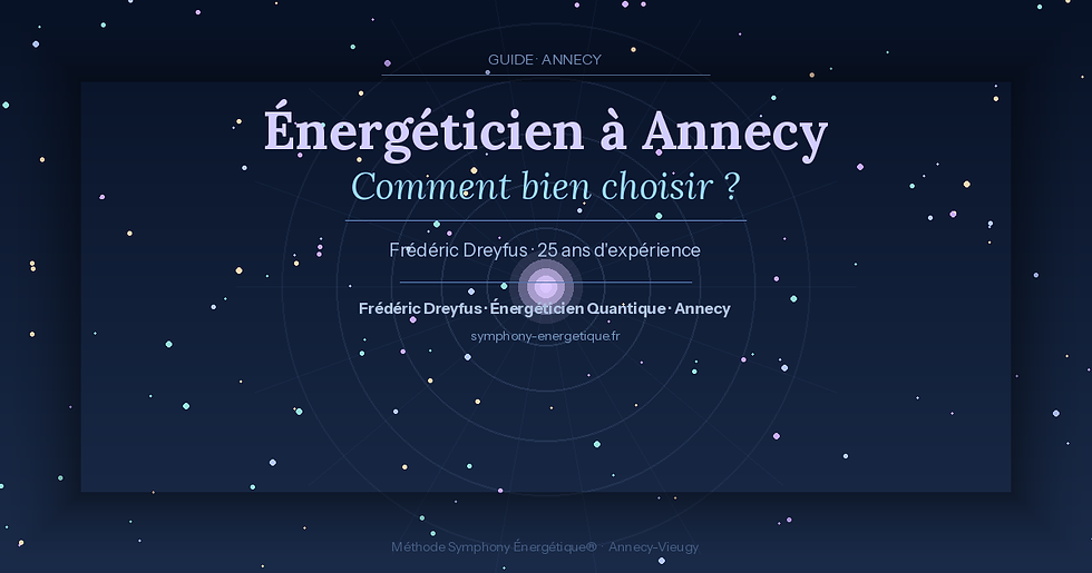 Énergéticien Annecy - Frédéric Dreyfus Cabinet Symphony Énergétique