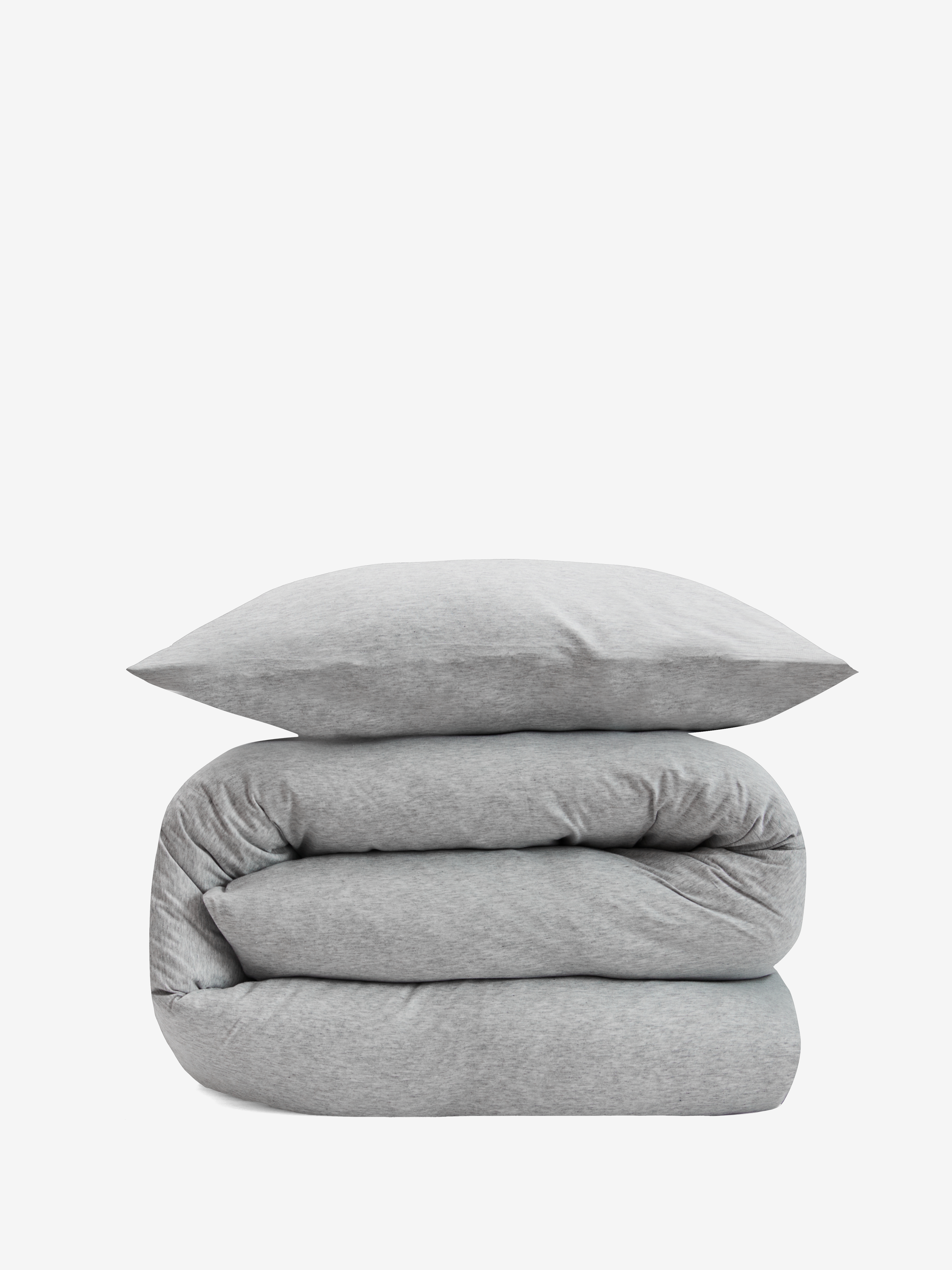 סט מצעי ג'רסי במבוק-כותנה - Light Grey Melange