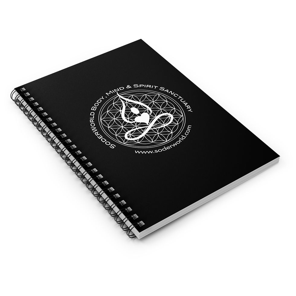 Thumbnail: Spiral Black Notebook - Ruled Line- SoderWorld Logo