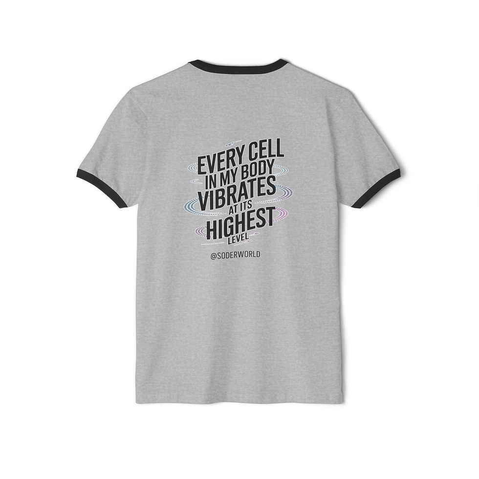 Thumbnail: Unisex Cotton Ringer T-Shirt- SoderWorld Logo