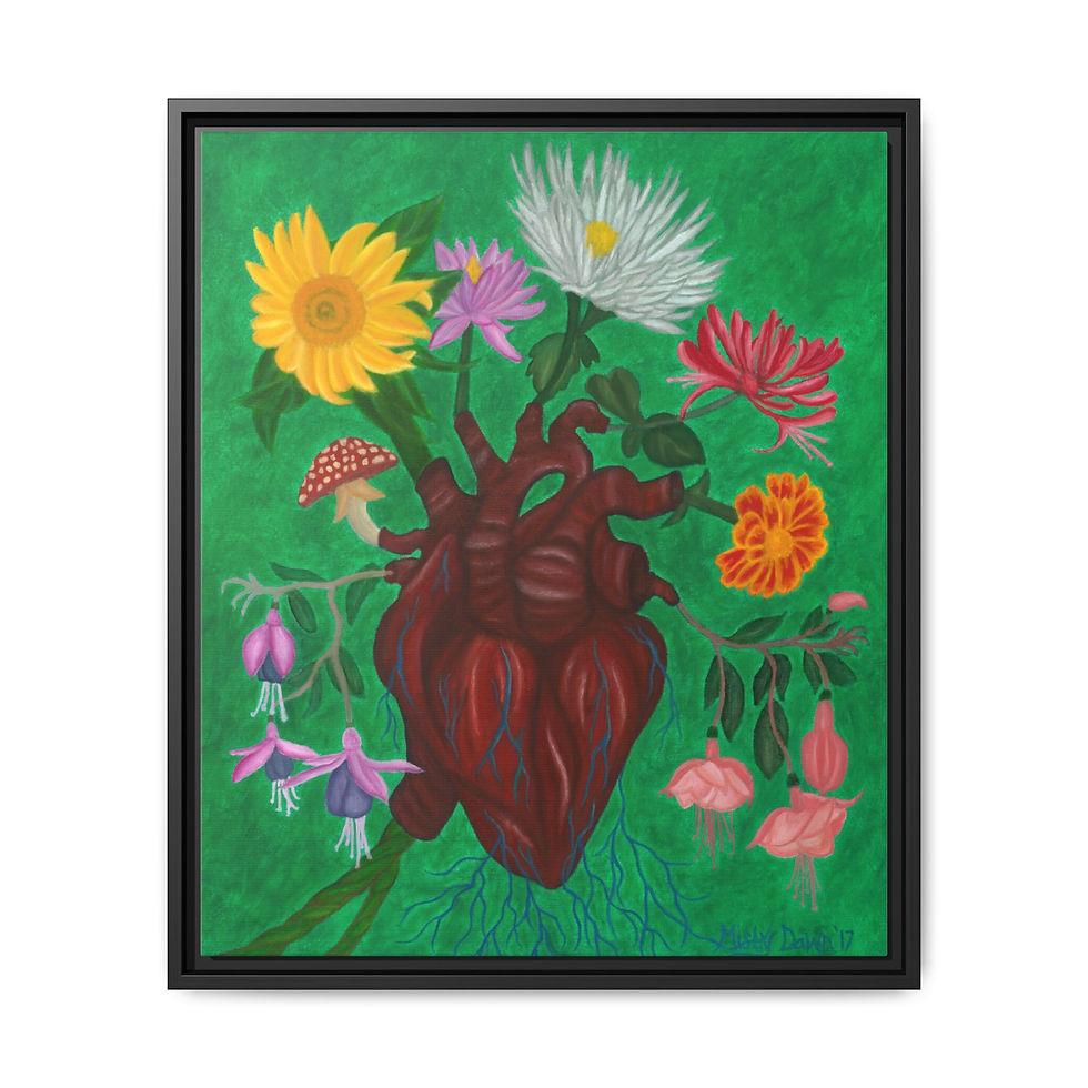 Thumbnail: Love Blossoms Matte Canvas, Framed- Misty Dawn