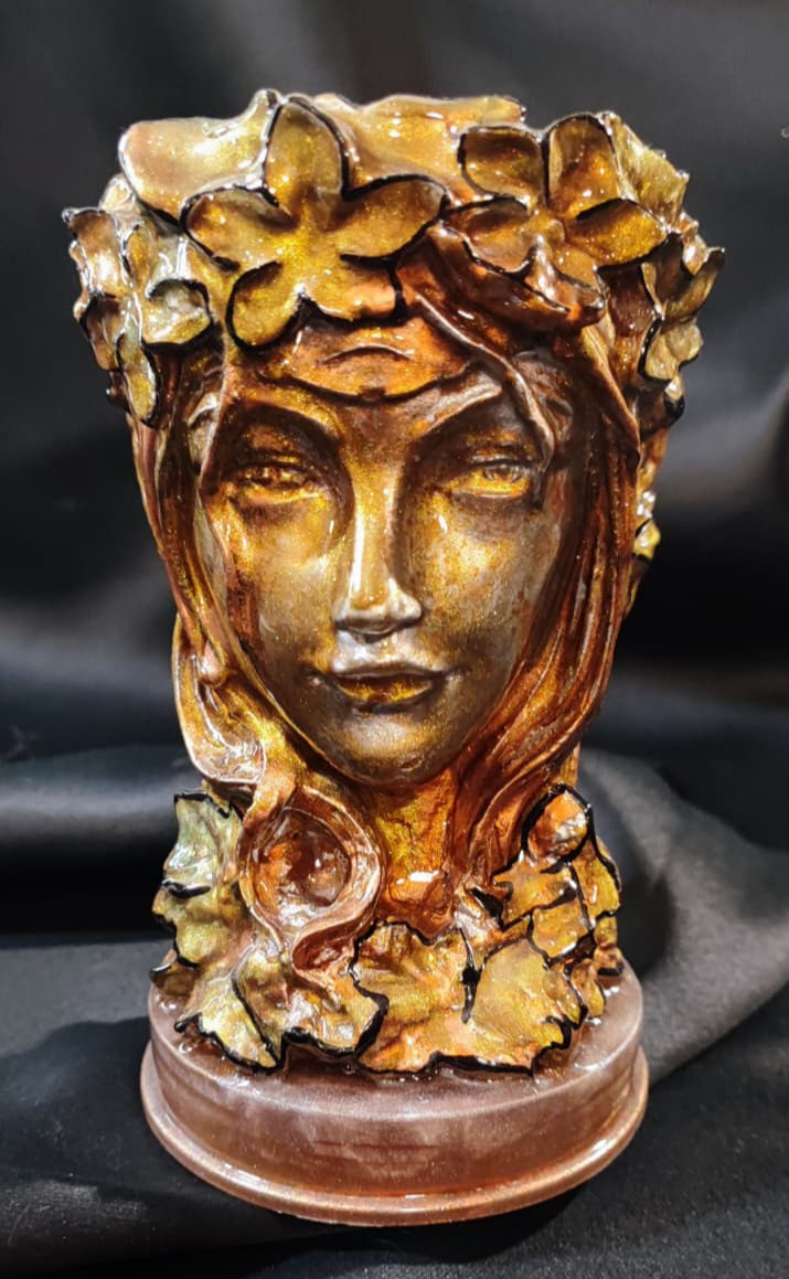 Miniature : Vase Buste féminin "Déesse de la Nature"