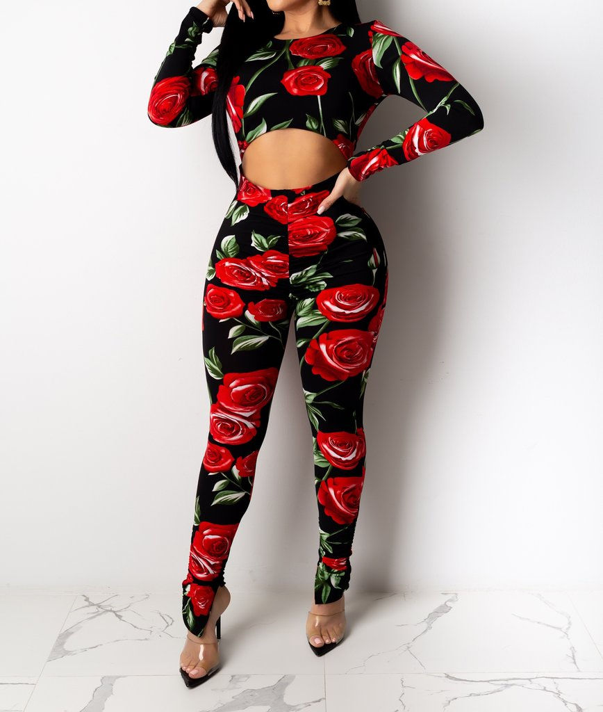 Sexy Roses Are Red Jumpsuit