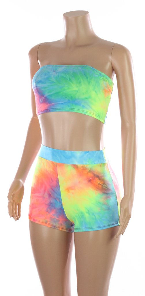 Thumbnail: Sexy Two Piece Crop Top & Booty Short Set