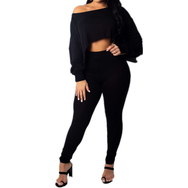Sexy Off Shoulder Long Sleeve Two Piece Set