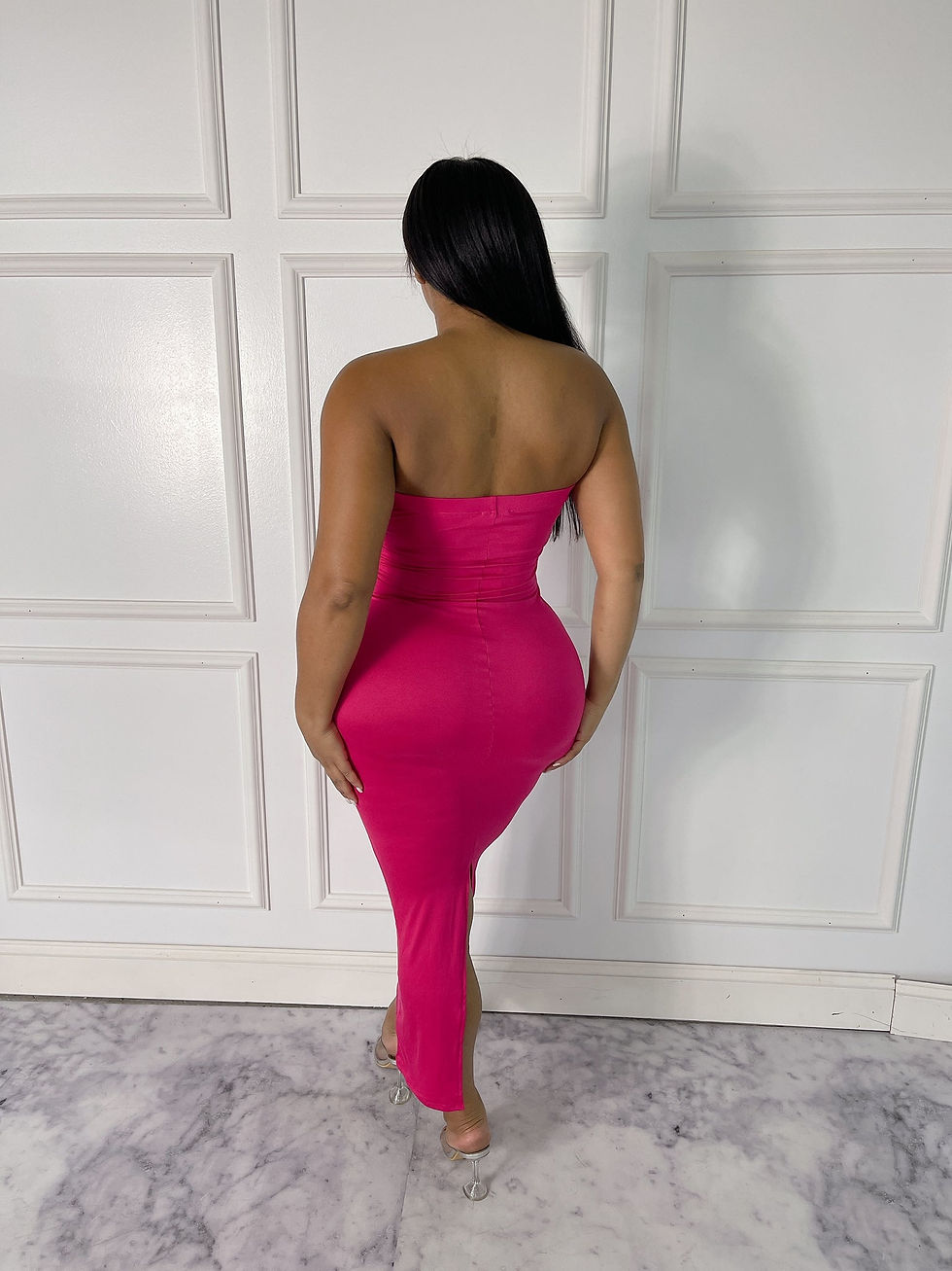 Thumbnail: Sexy Solid Tube Maxi Dress