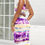 Thumbnail: Sexy Purple Print Two Piece Skirt Set