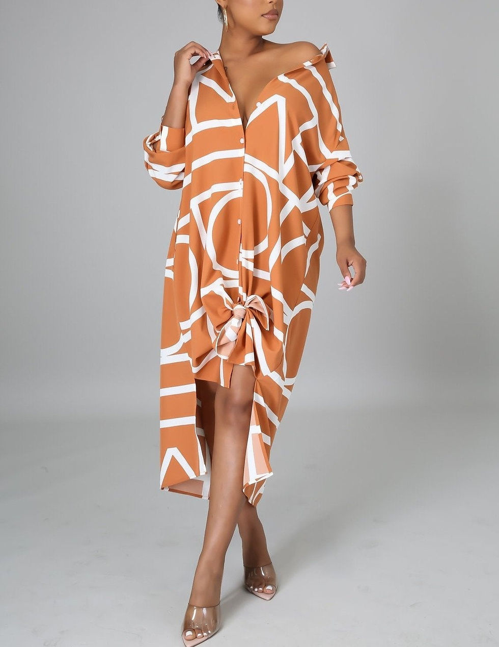 Thumbnail: Sexy Homme Button Up Dress