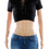 Thumbnail: Sexy Ribbed Solid Lace Up Crop Top