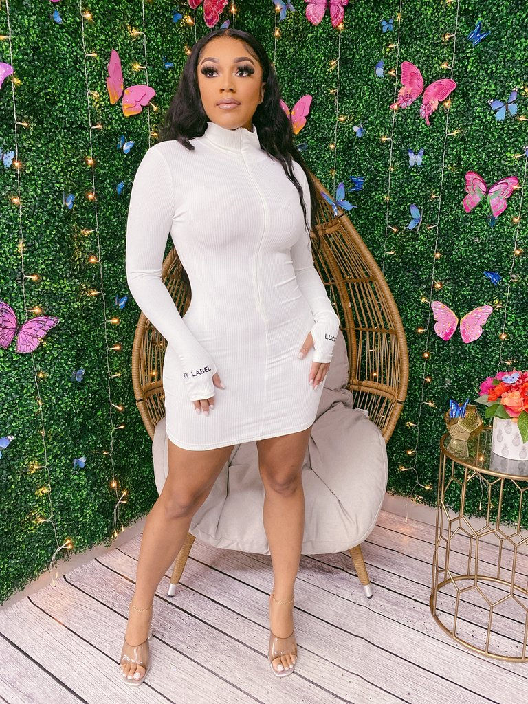 Thumbnail: Sexy Lucky Label Zipper Front Dress