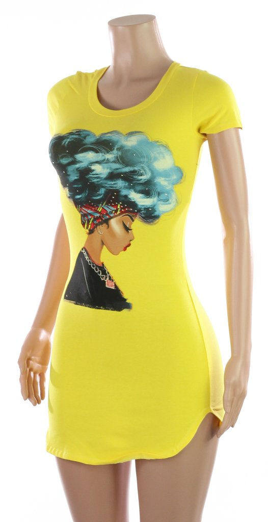 Thumbnail: Sexy Hair Graphic T-Shirt Dress