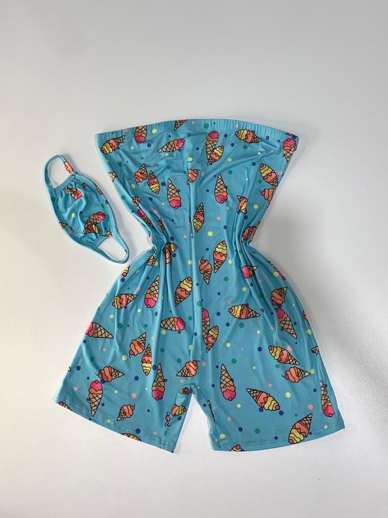 Thumbnail: Sexy Plus Ice Cream Girl Romper w/ Mask