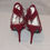 Thumbnail: Sexy Burgundy Open Toe Ankle Tie Heels