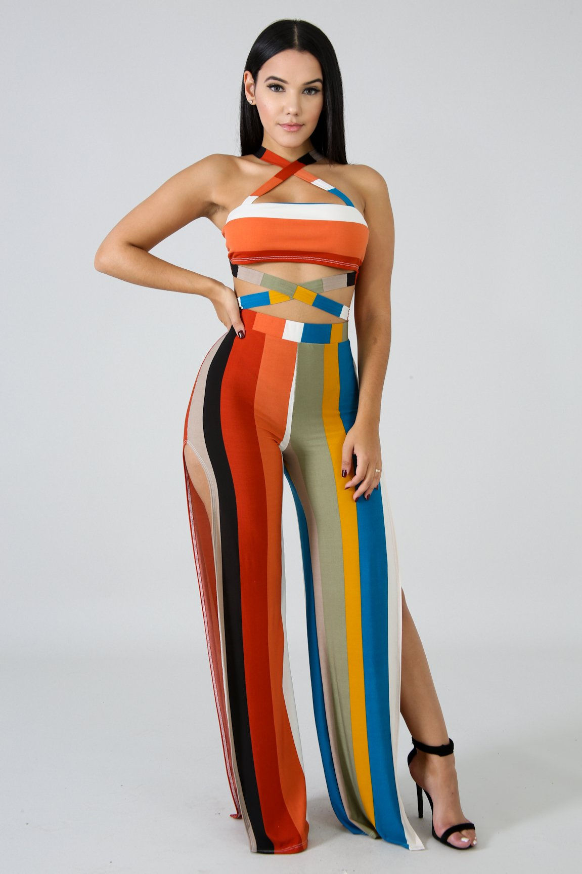 Sexy Multicolor "Let's Chill" Two Piece