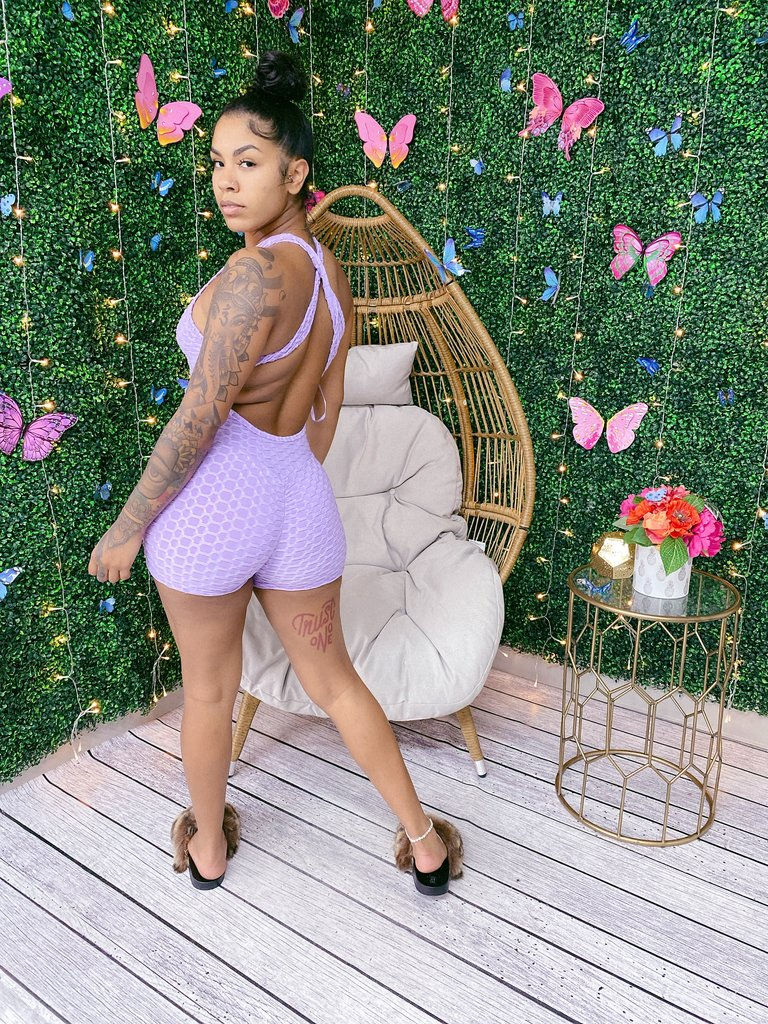 Thumbnail: Sexy Booty Lift Back Cross Romper