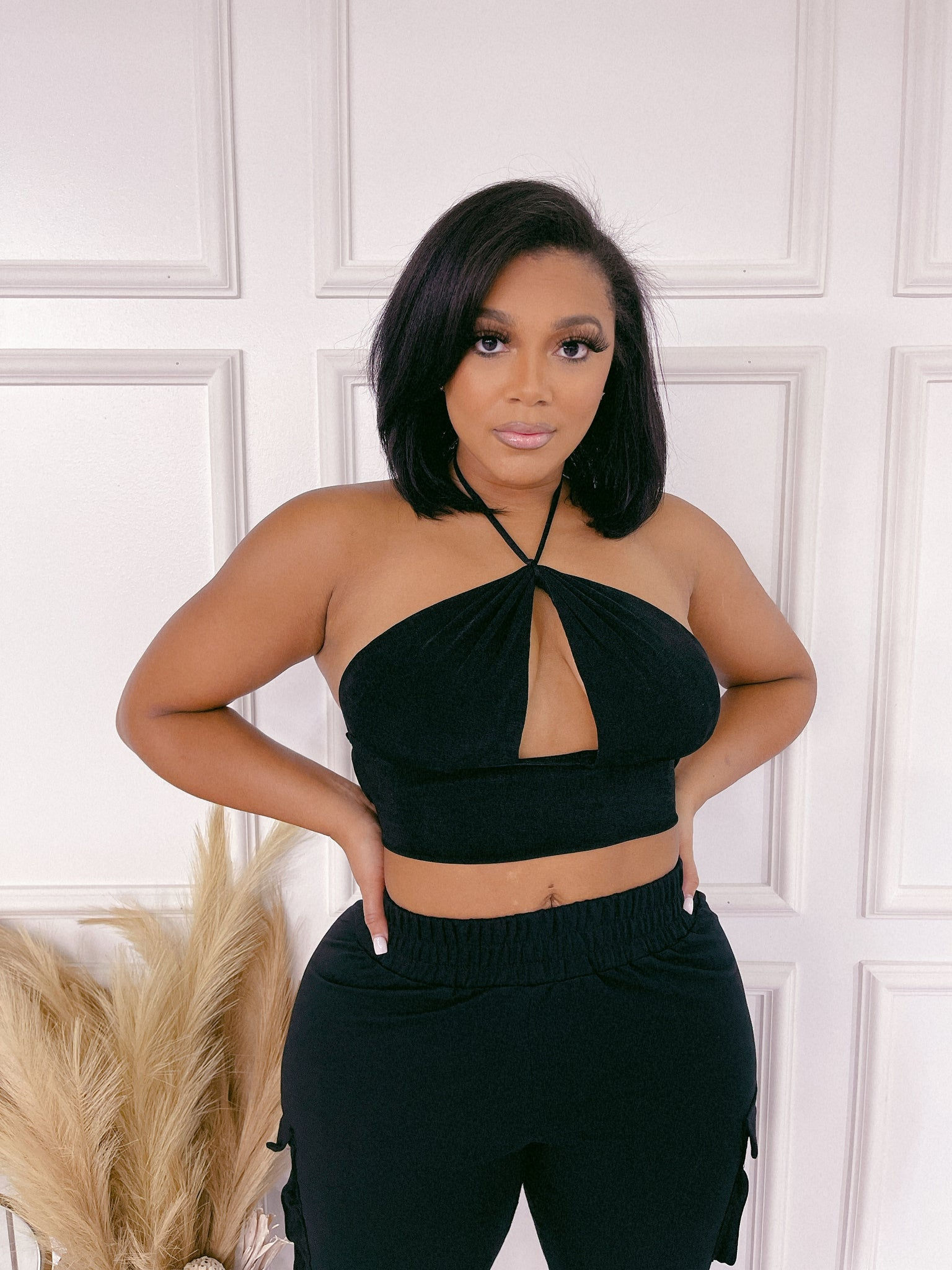 Sexy Cut Out Halter Top