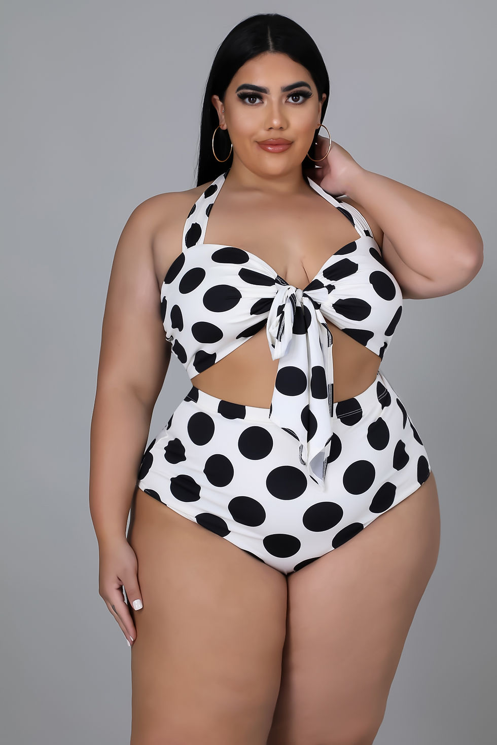 Thumbnail: Sexy Plus Polka Dot Swim Set